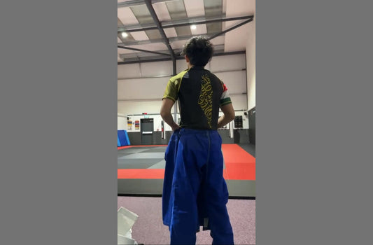Athlete wearing Palestine Rashguard