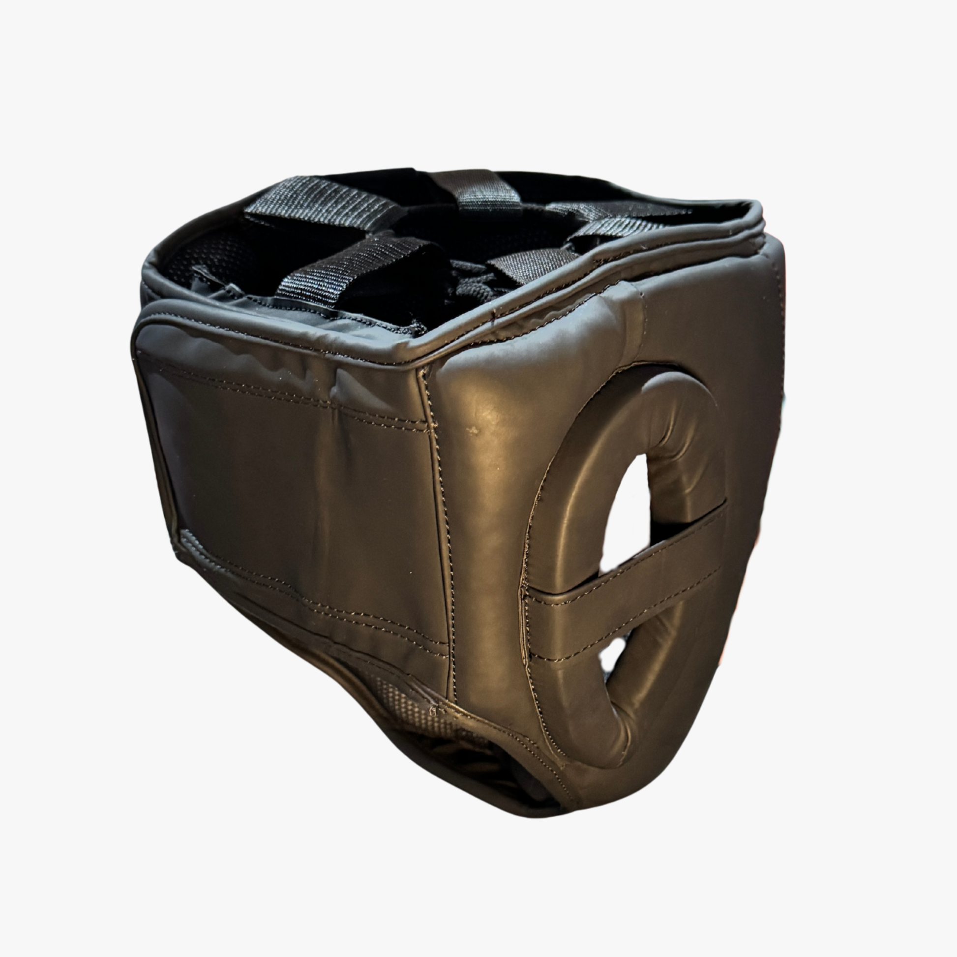 Full contact headguard with cheek protection side view