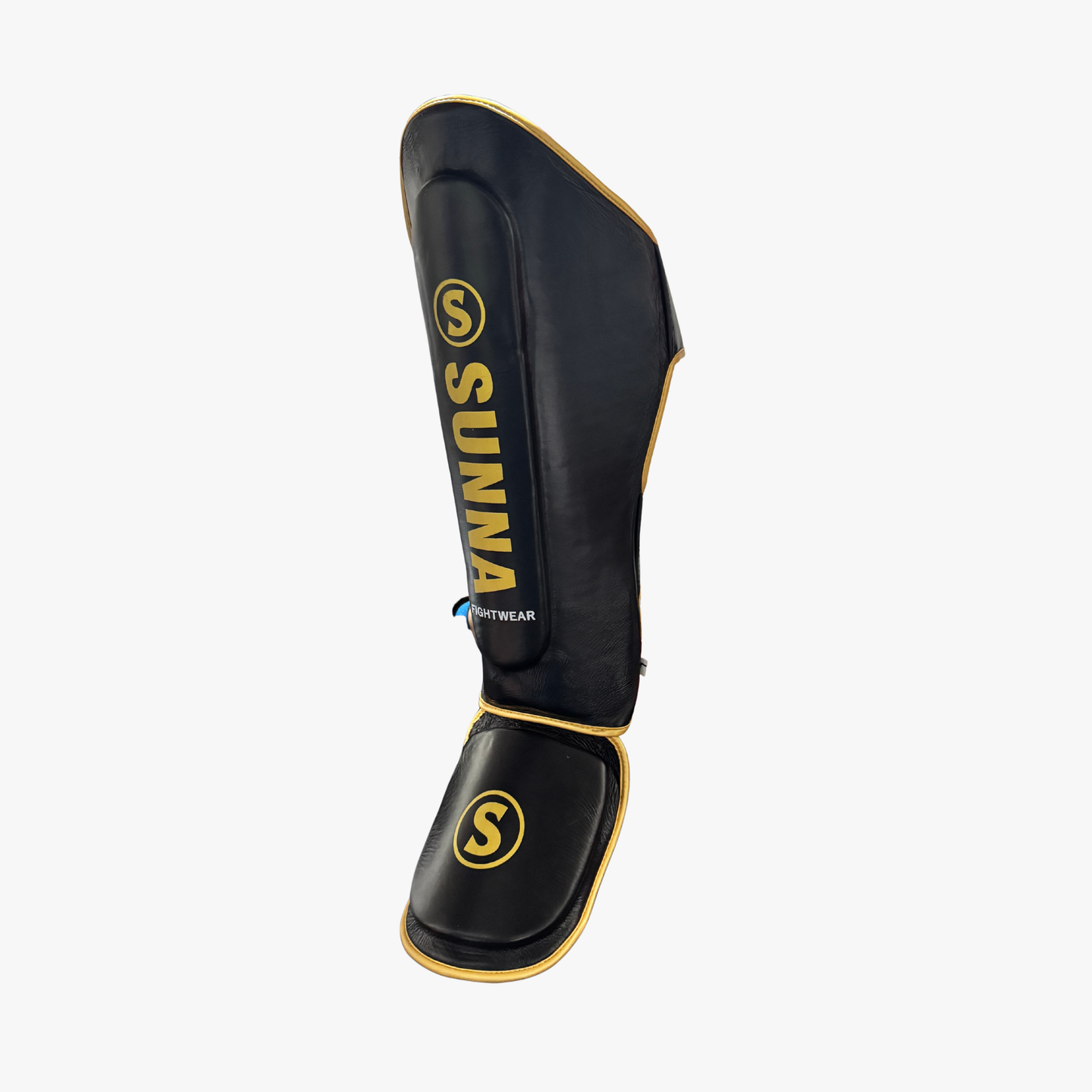 Padded shin and instep guards for kickboxing and Muay Thai