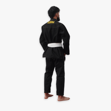 BJJ gi back angle black - Sunna Fightwear Brazilian Jiu-Jitsu uniform with pearl weave jacket for grappling
