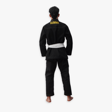 Black Brazilian Jiu-Jitsu gi back - Sunna Fightwear premium kimono with durable ripstop pants for martial arts
