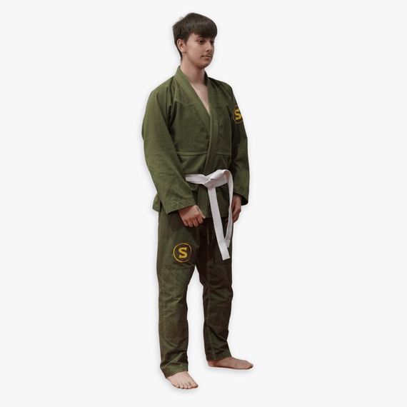 Sunna Fightwear khaki BJJ gi for men and women - premium Brazilian Jiu-Jitsu uniform kimono with reinforced stitching