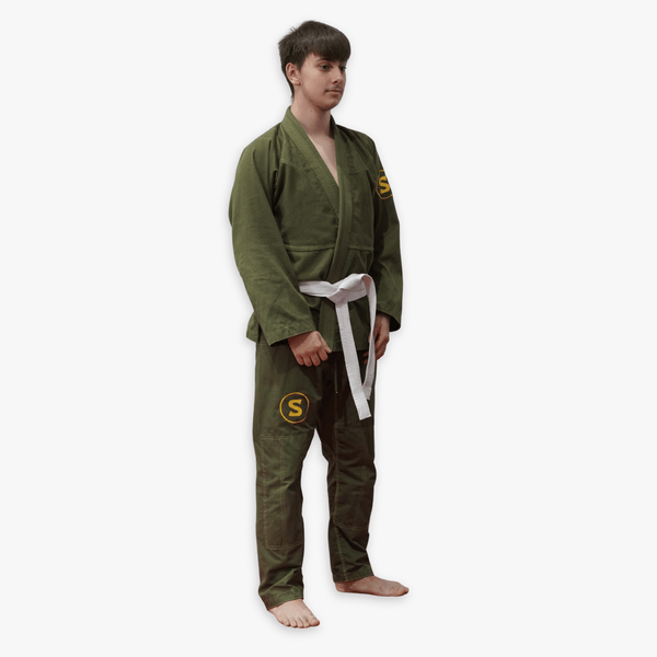 Sunna Fightwear khaki BJJ gi for men and women - premium Brazilian Jiu-Jitsu uniform kimono with reinforced stitching