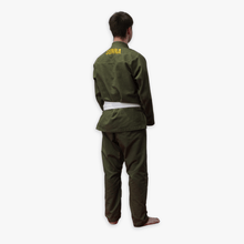 BJJ gi back design khaki - Sunna Fightwear Brazilian Jiu-Jitsu uniform with pearl weave jacket for grappling