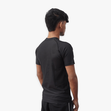 Sunna Fightwear Essential Series rashguard back angle - BJJ compression top with breathable moisture-wicking fabric
