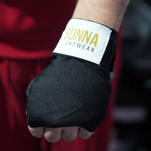 Hand wraps ready to use - Sunna Fightwear premium cotton boxing wraps with thumb loop and velcro closure