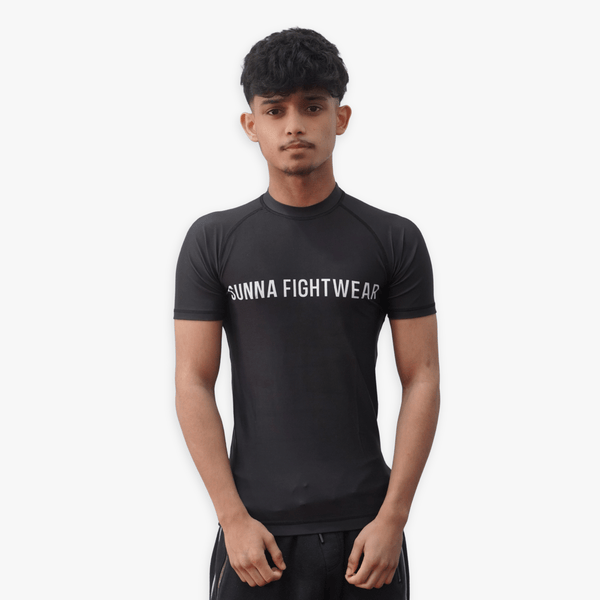 Sunna Fightwear Line Series rashguard front - premium no-gi BJJ compression top for Brazilian Jiu-Jitsu training
