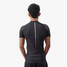 Line Series rashguard back view - Sunna Fightwear premium no-gi compression shirt for Brazilian Jiu-Jitsu competition
